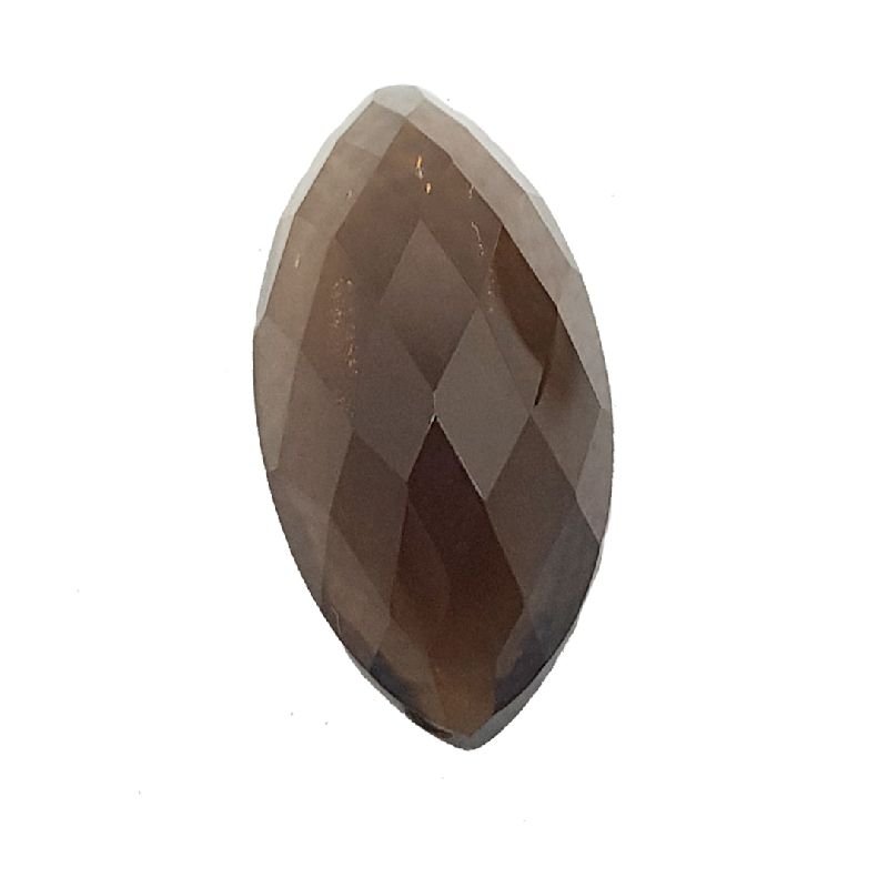 Smoky Quartz Rose Cut Marquise Shape Stone