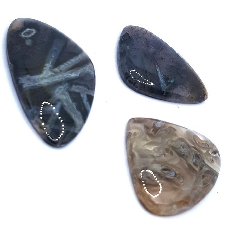 Stick Agate Trillion Shape Stone