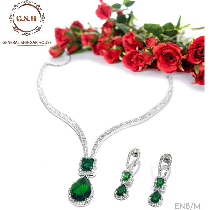 American Diamond Pendant Set