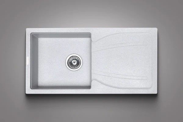 Quartz Single Bowl Sink With Drain 01