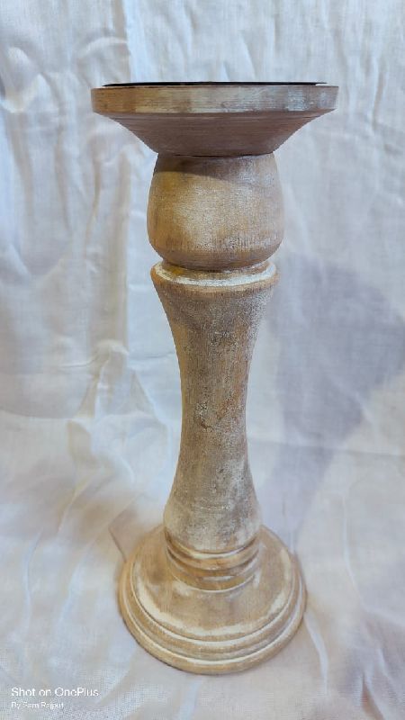 Carved Wooden Candle Holders 02