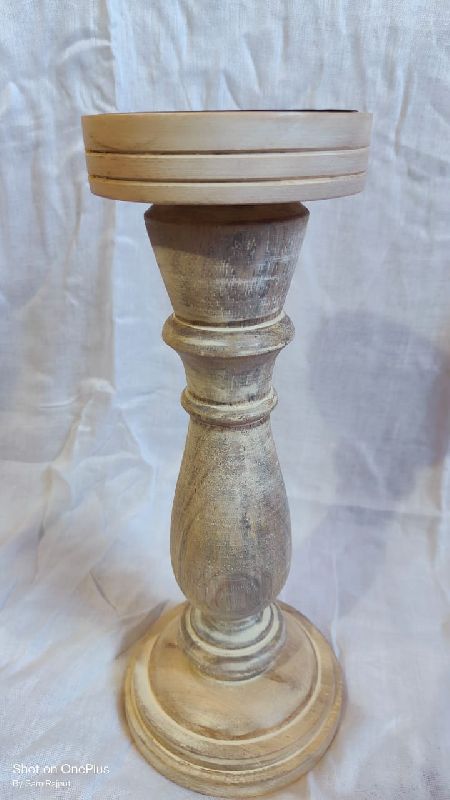Carved Wooden Candle Holders 03