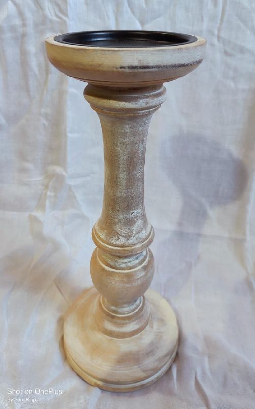 Carved Wooden Candle Holders 04