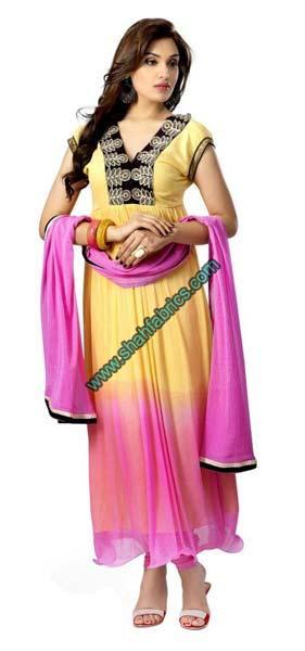 Chiffon Unstitched Suits (M 2048)