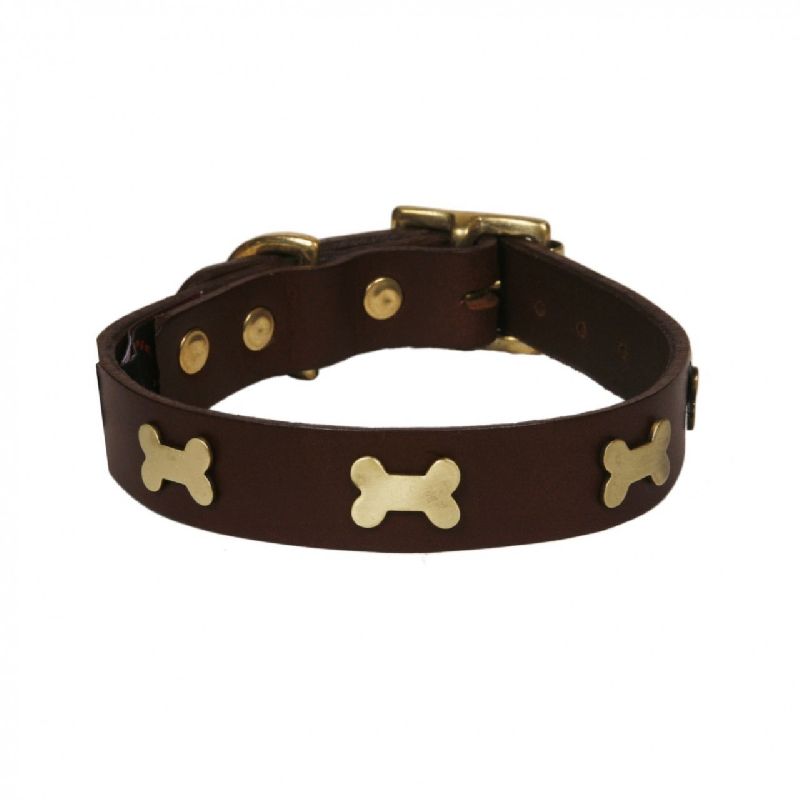 BRU-113 Leather Dog Collar