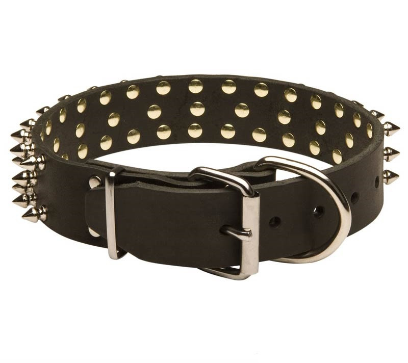 BRU-114 Leather Dog Collar
