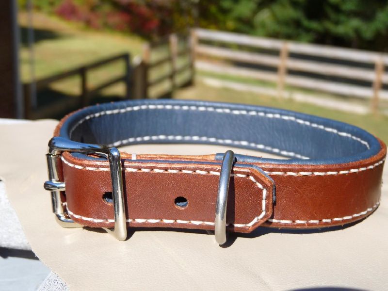 BRU-132 Leather Dog Collar