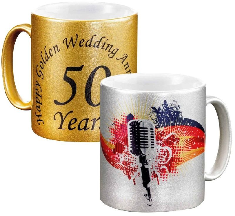 Sublimation Gold And Silver Mug