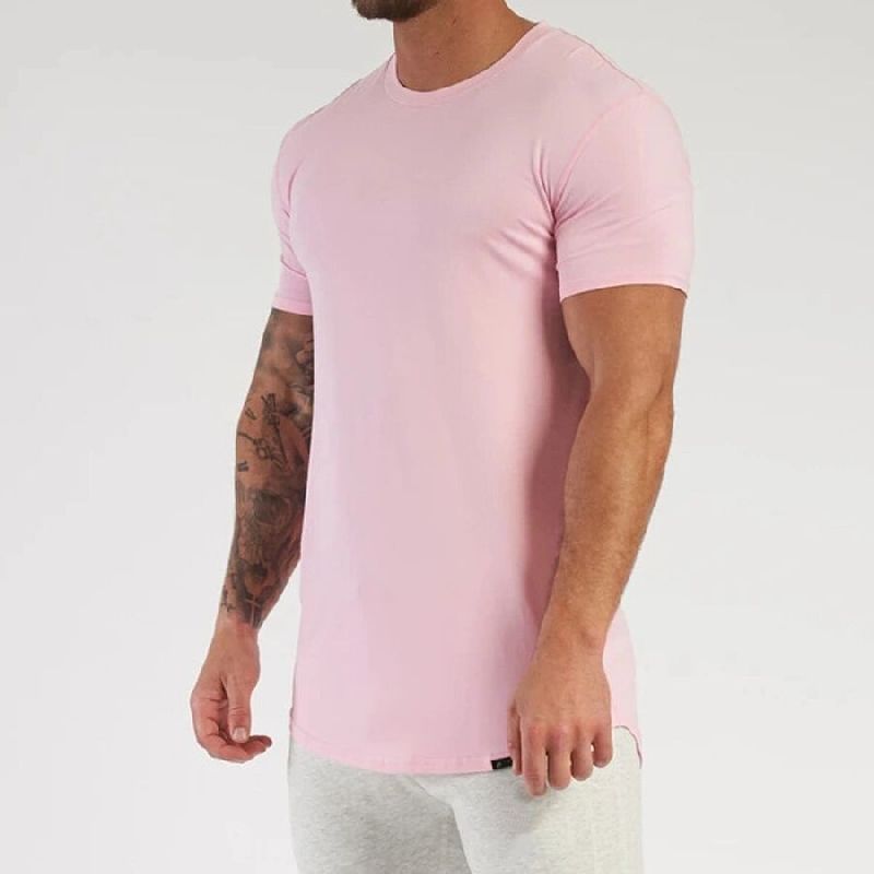Cotton Blend Pink T Shirt