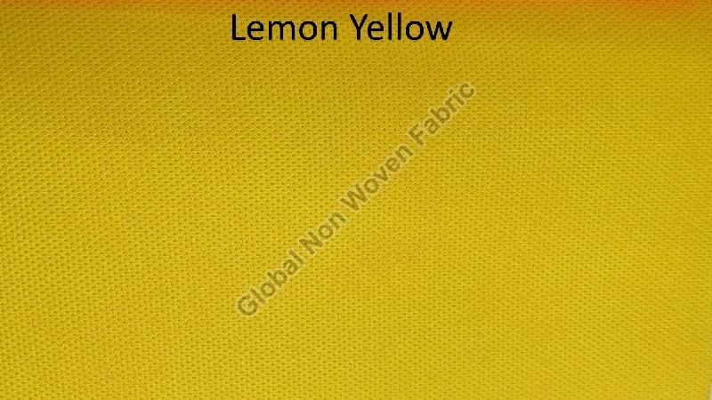Plain Lemon Yellow Non Woven Fabric