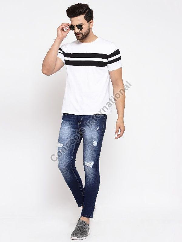 Mens Denim Ripped Jeans