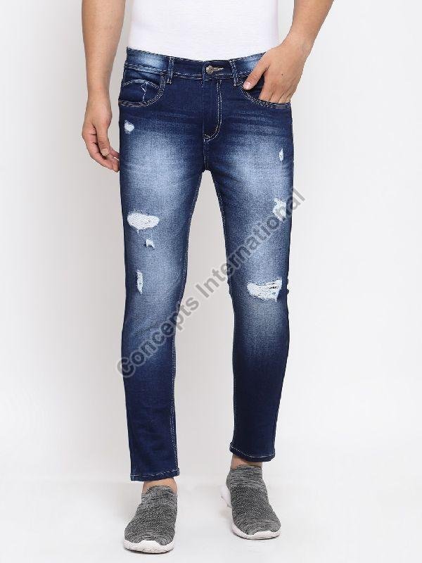 Mens Denim Ripped Jeans