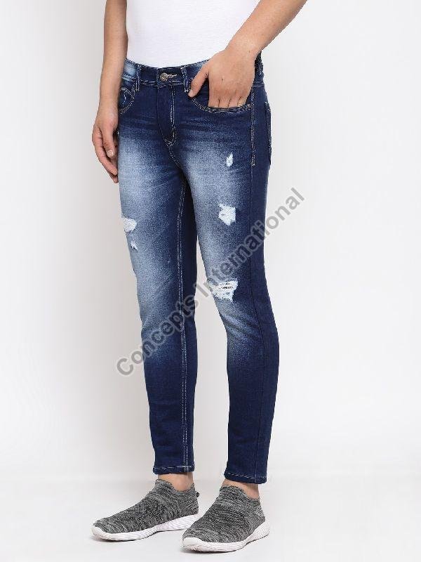 Mens Denim Ripped Jeans