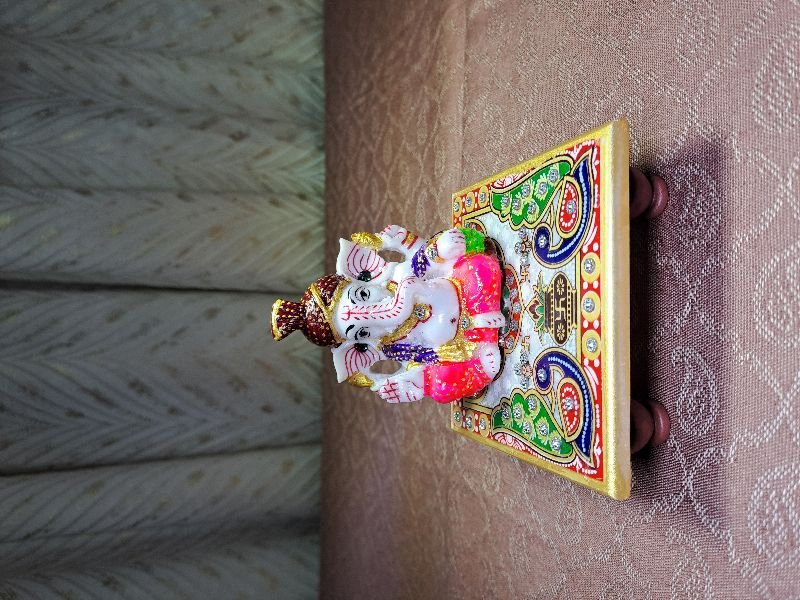 Big Pagdi Ganesh with peacock choki
