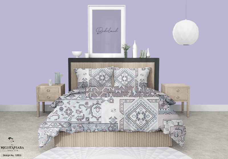 13003 Night Apsara Bed Sheet