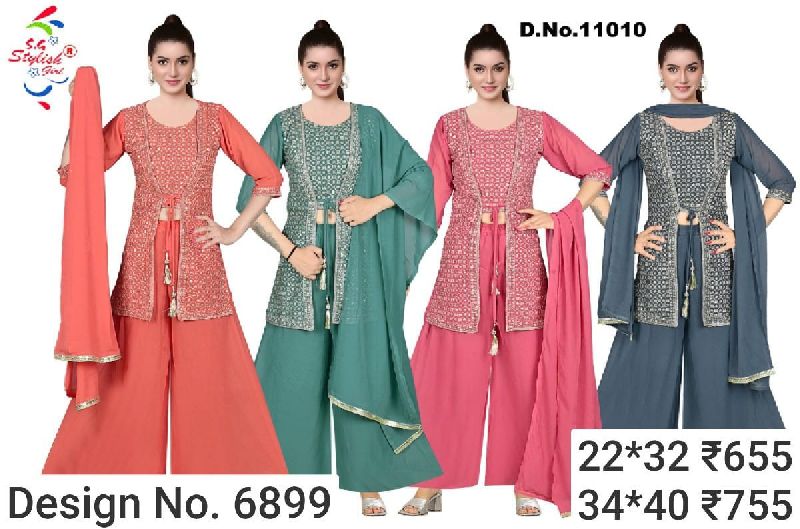 Des. No. 6899 Ladies Stylish Sharara Suit