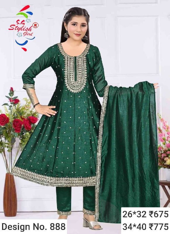 Des. No. 888 Ladies Dark Green Pant Suit
