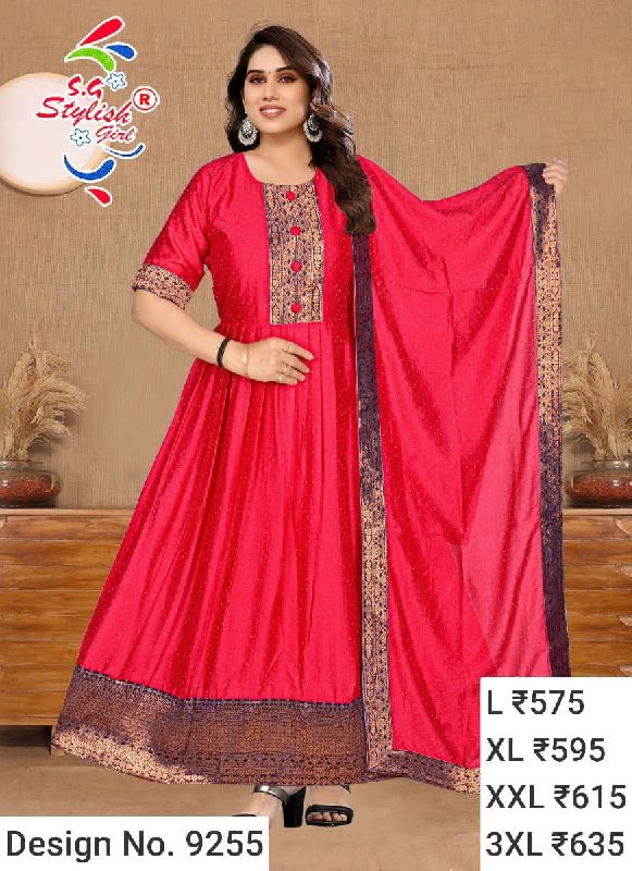 Des. No. 9255 Ladies Party Wear Gown