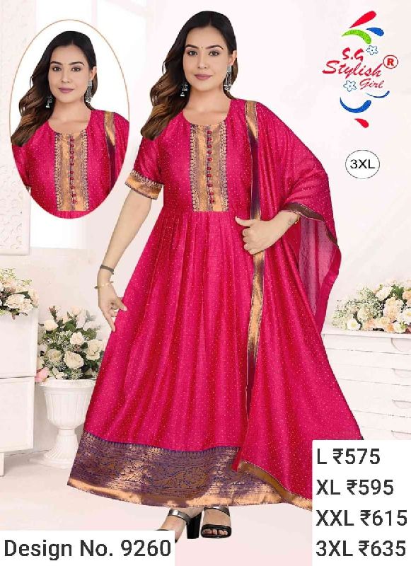 Des. No. 9260 Ladies Party Wear Gown