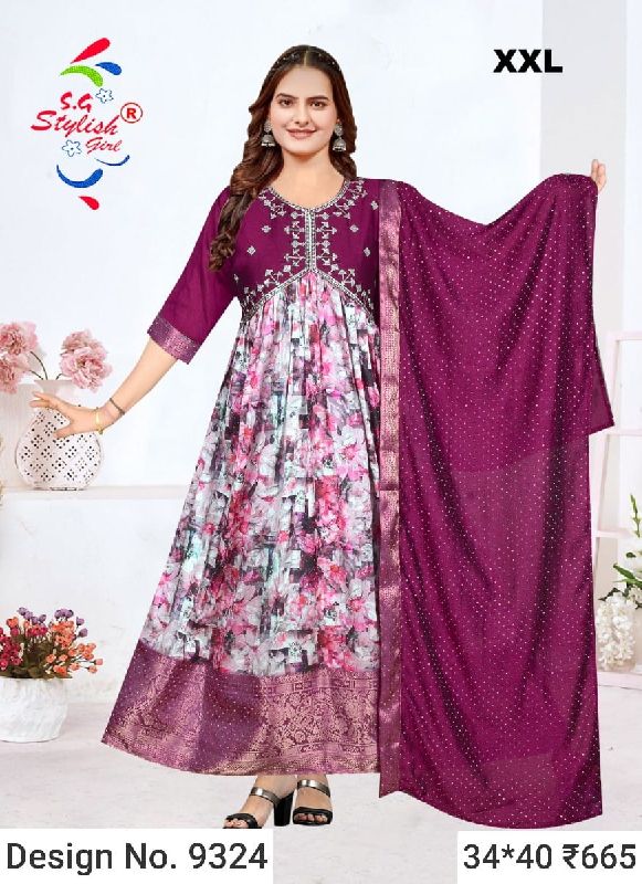 Des. No. 9324 Ladies Long Gown