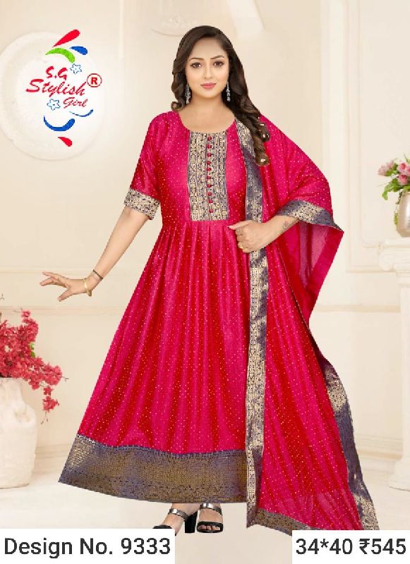 Des. No. 9333 Ladies Fancy Gown