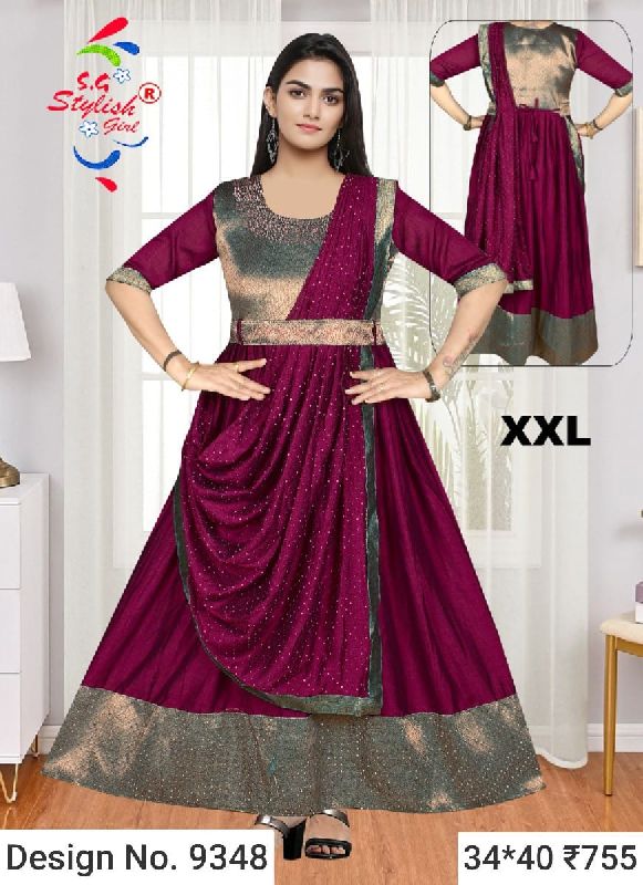 Des. No. 9348 Ladies Fancy Gown