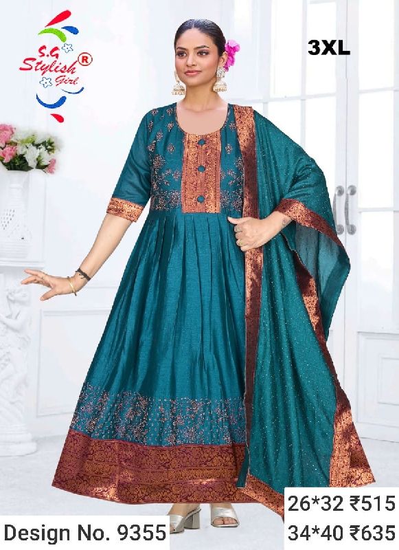 Des. No. 9355 Ladies Long Gown