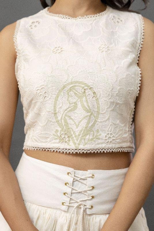 Bloom Layered Ensemble Flared Skirt & Crop Top