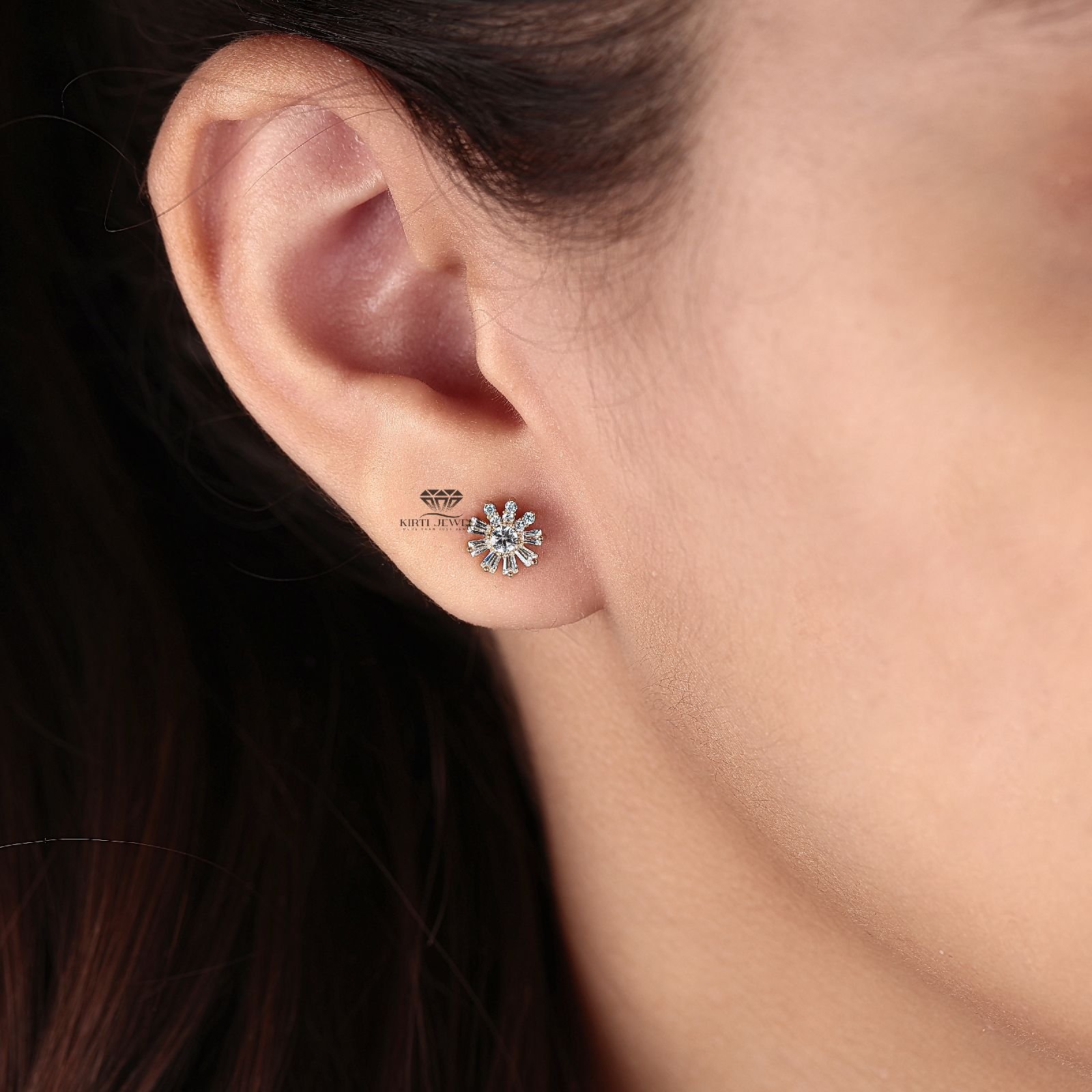 18K Gold RMDE12 Diamond Earrings