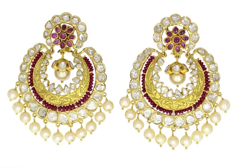 Kundan Polki Earrings (KE-2146)