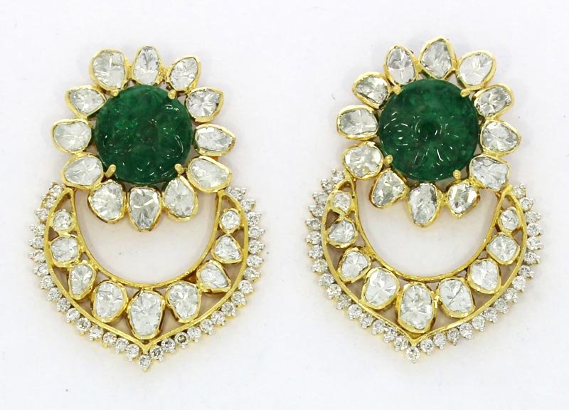 Kundan Polki Earrings (KE-2153)
