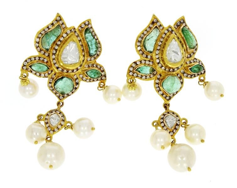 Kundan Polki Earrings (KE-2202)