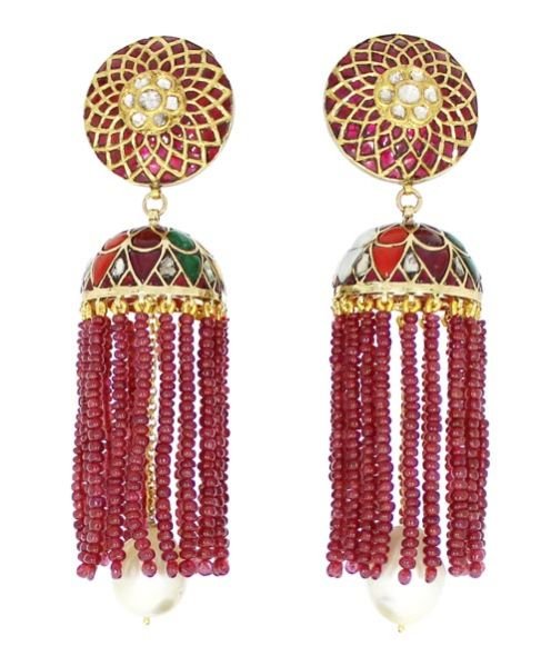 Kundan Polki Earrings (KE-2208)