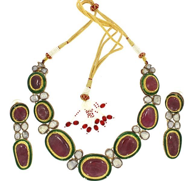 Kundan Polki Necklace (KSE-2098)