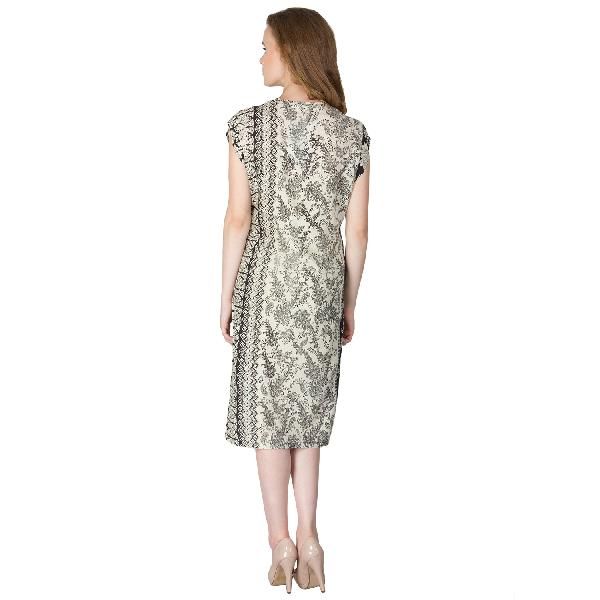 Black Charcoal Printed Long Kurtis (7956-4)