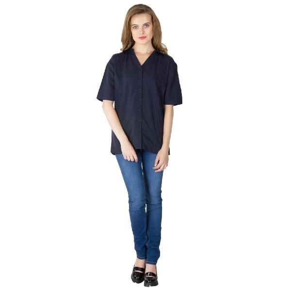 Blue Pleated Shirts (6041600BLACK-1)