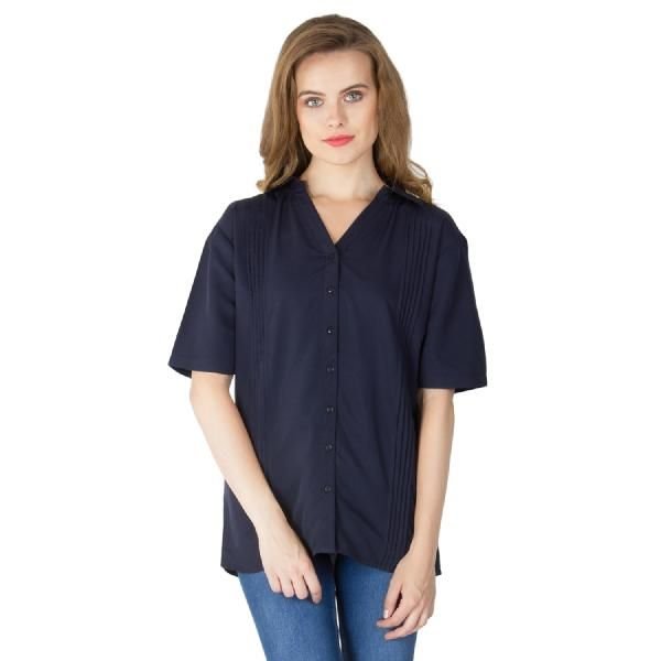Blue Pleated Shirts (6041600BLACK-6)