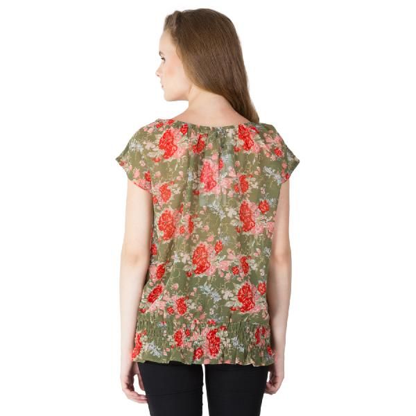 Floral Printed Balloon Tops (RN118231GR-5)