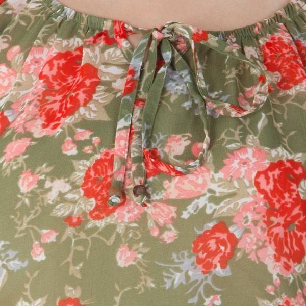 Floral Printed Balloon Tops (RN118231GR-6)