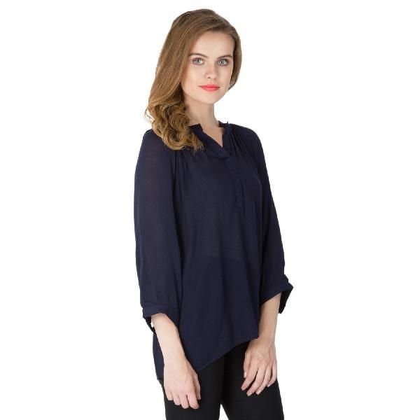 Solid Blue 3/4th Sleeves Tops (6033000BL-4)