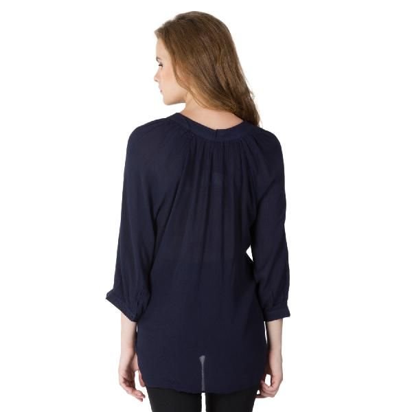 Solid Blue 3/4th Sleeves Tops (6033000BL-5)