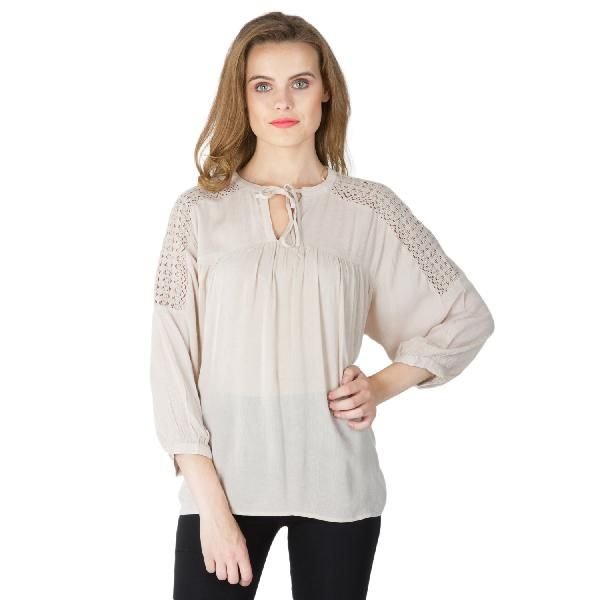 Solid Peach 3/4th Sleeves Tops (6033000PH-2)