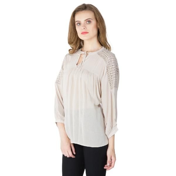 Solid Peach 3/4th Sleeves Tops (6033000PH-3)