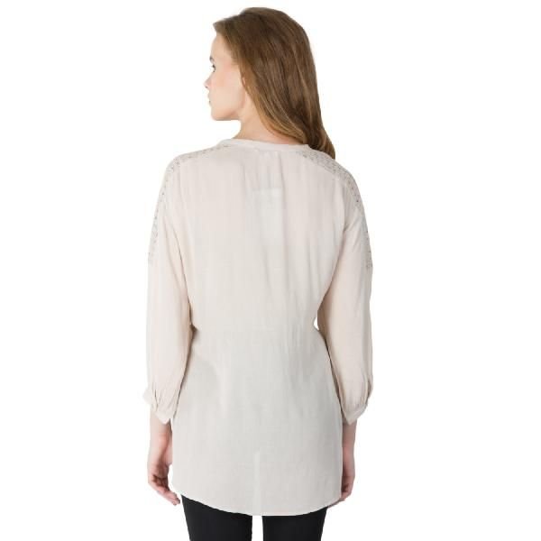 Solid Peach 3/4th Sleeves Tops (6033000PH-5)