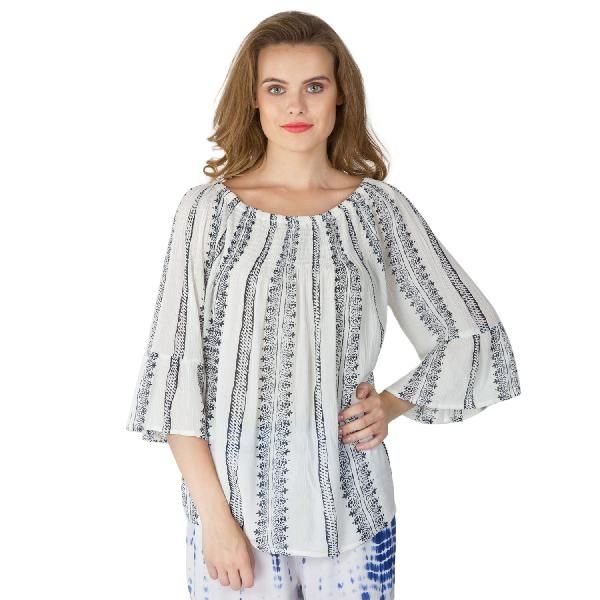 White 3/4th Sleeves Tops (ET52243VL-2)