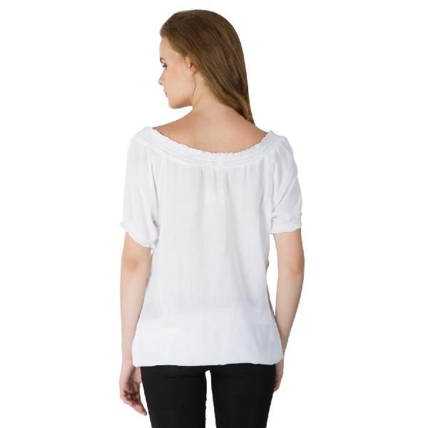 White Boat Neck Tops (6021900-5)