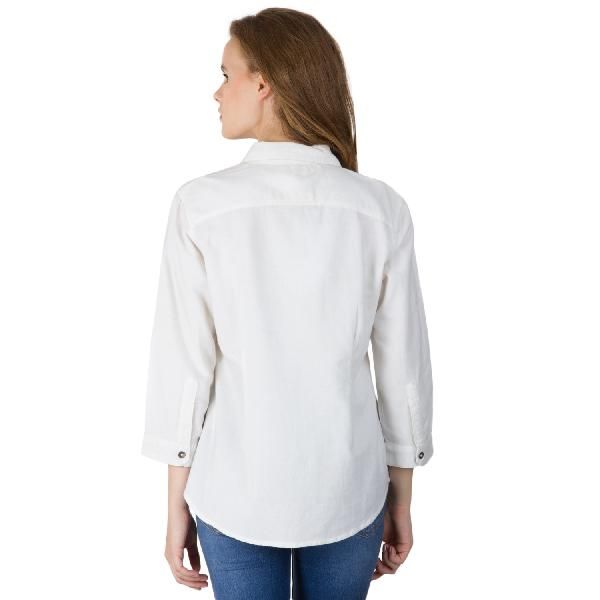 White Cotton Short Kurtis (60073WT-5)