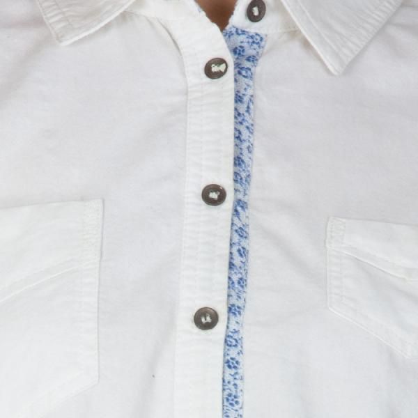 White Cotton Short Kurtis (60073WT-6)