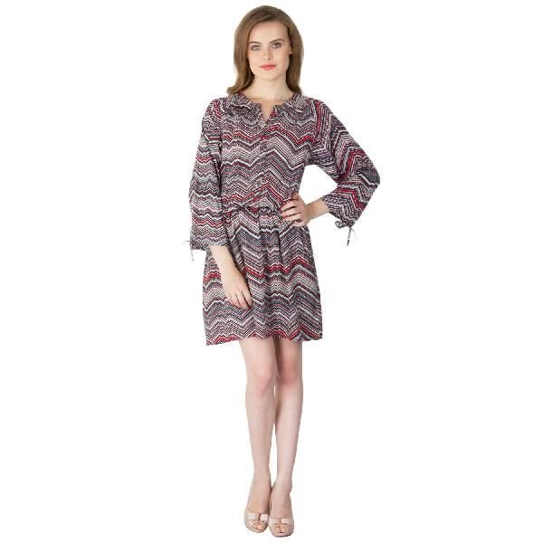 Zig zag Print Short One Piece Dresses (AM160504-1)