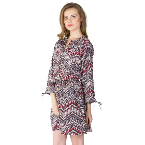 Zig zag Print Short One Piece Dresses (AM160504-3)